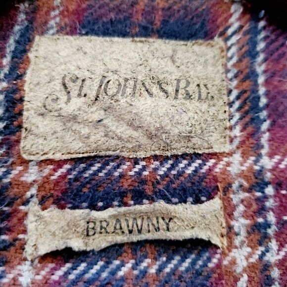 ST. John's Bay XXL Red Plaid Button-up Cotton Long Sleeve Work Shacket - Picture 8 of 11